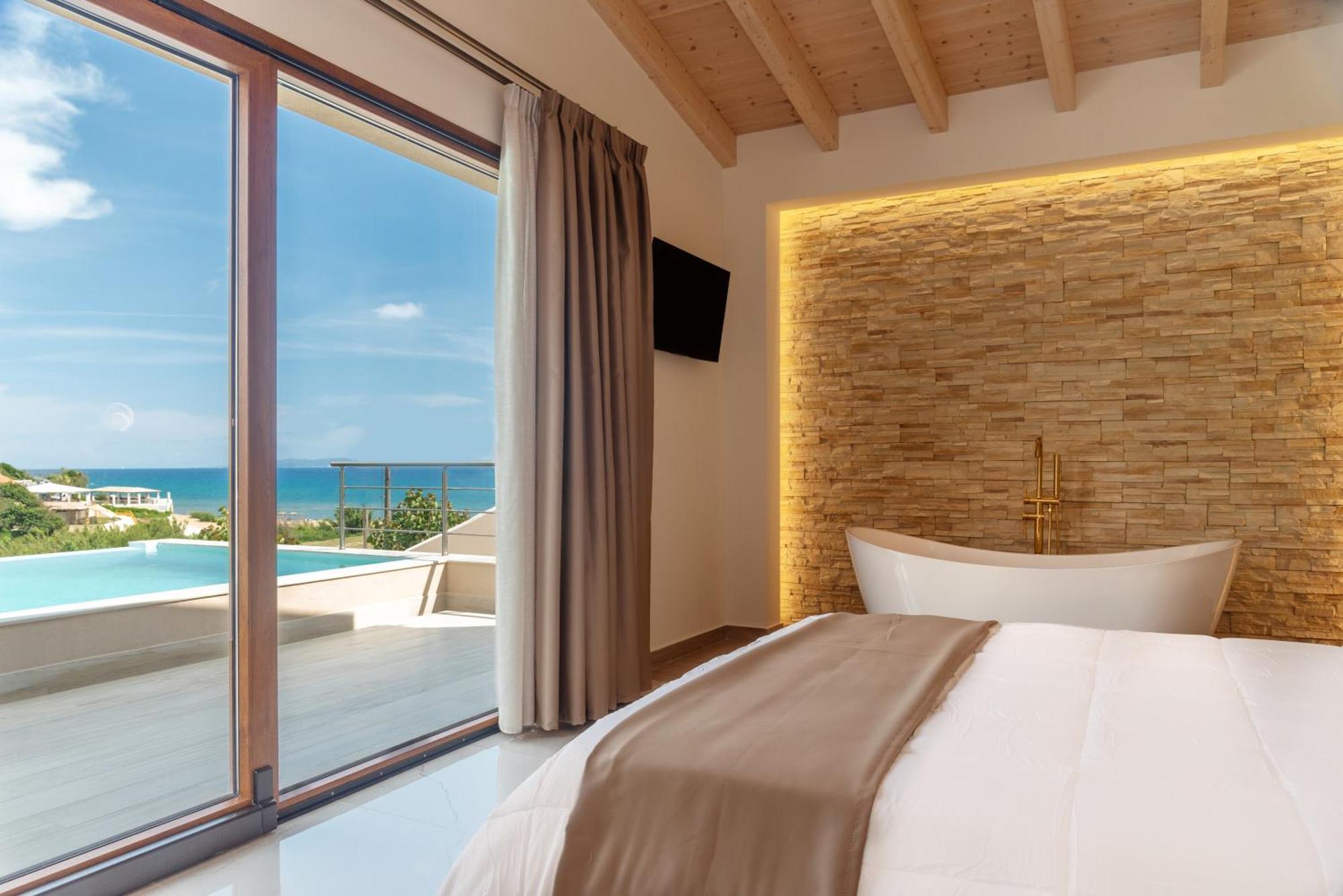 Villa Vasillis-Heated Swimming Pool With Infinity View Vitaládes Esterno foto