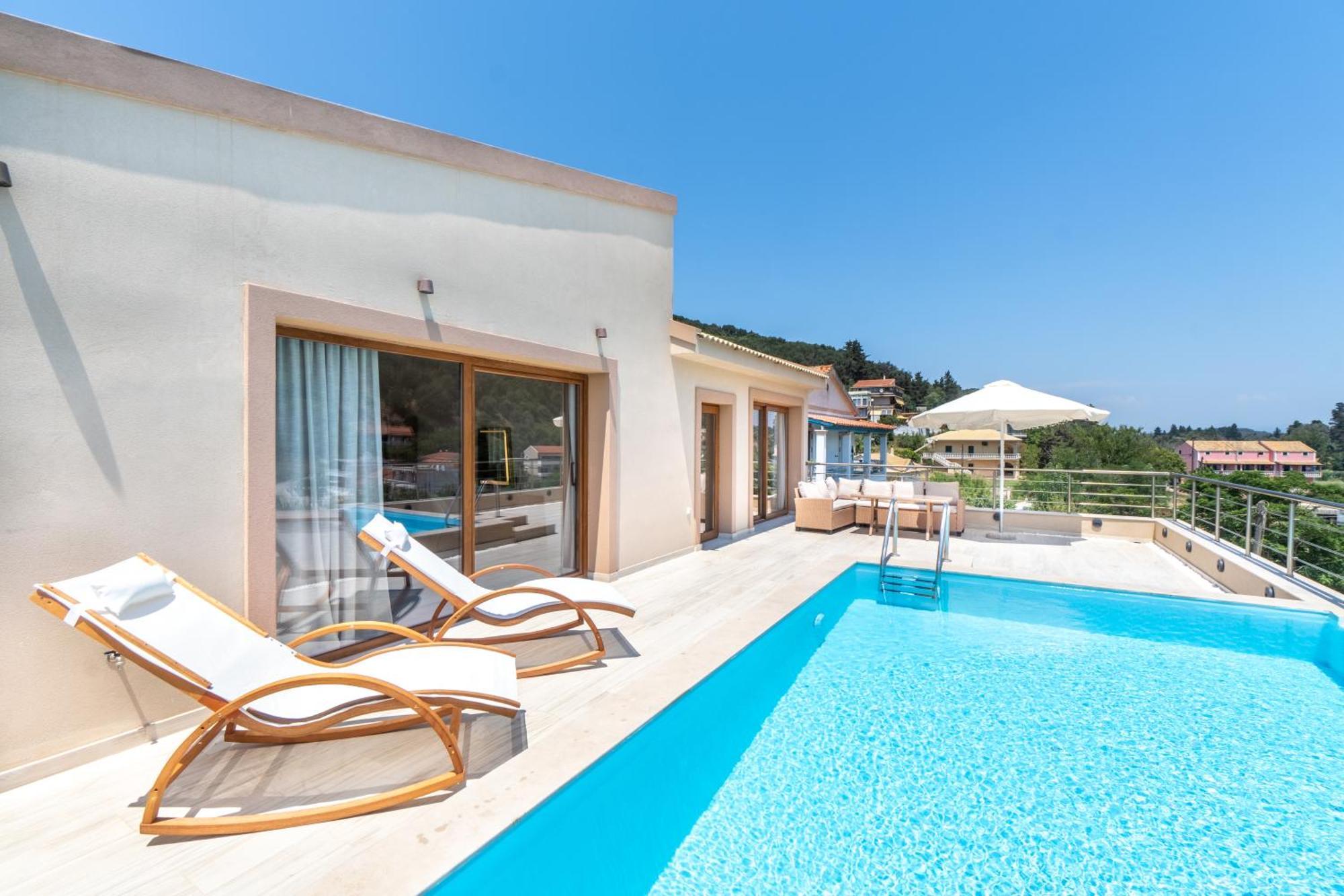 Villa Vasillis-Heated Swimming Pool With Infinity View Vitaládes Esterno foto